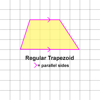 find length of cut triangle isosceles trapezoid